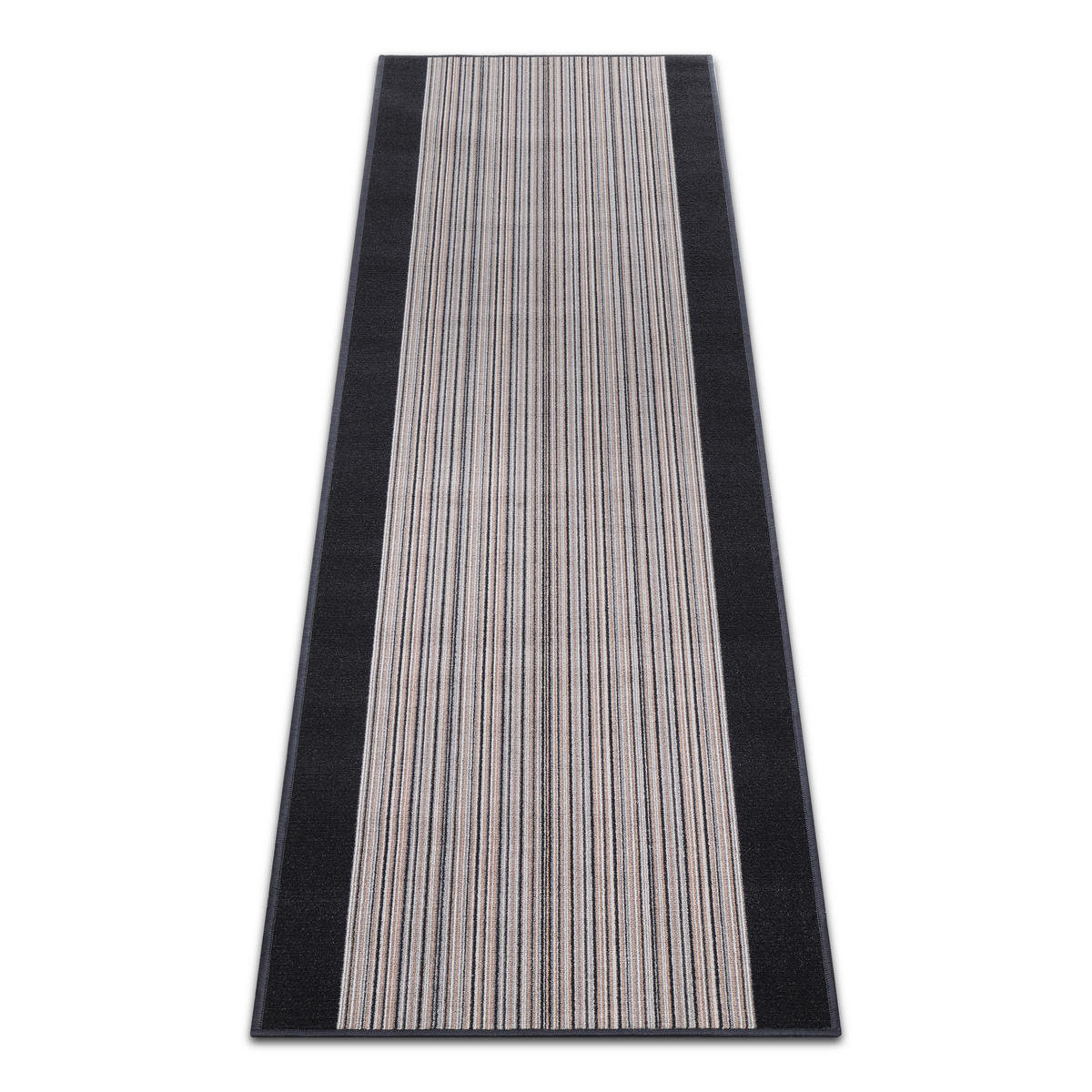 TEPPICHLÄUFER Anti-Rutsch Graphitfarben rutschfest Gummiunterlage 80/1000 cm - Graphitfarben, Textil (80/1000cm) - Tapiso