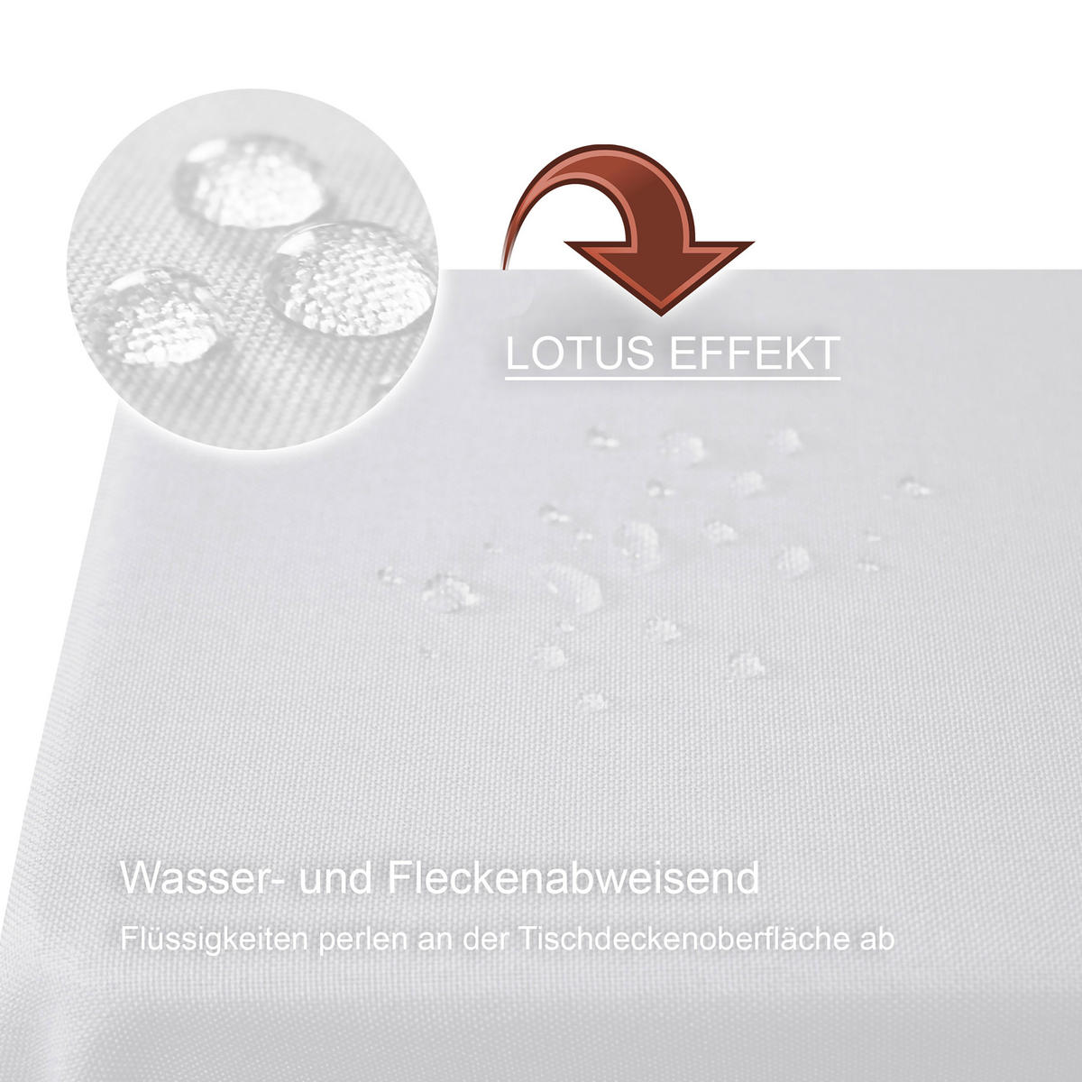 TISCHDECKE Leinenoptik 110/220 cm eckig Weiß - Weiß, Textil (110/220cm) - TiborTex