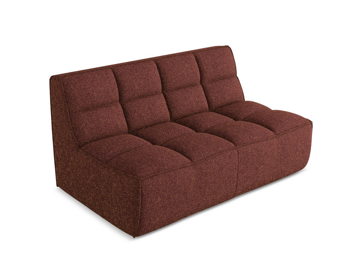 2-SITZER-SOFA Strukturstoff Stoff Rot - Bordeaux/Rot, Kunststoff/Textil (160/75/93cm) - Makamii
