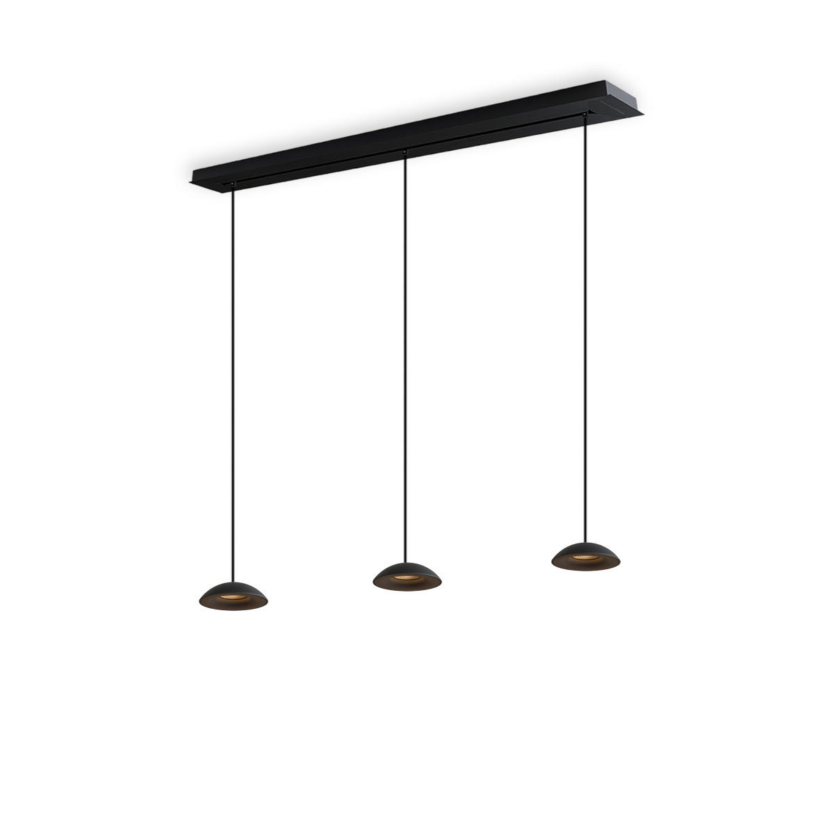 LED-HÄNGELEUCHTE Santa Air 3-flammig Schwarz - Schwarz, Metall (11/11/3.2cm) - s.luce