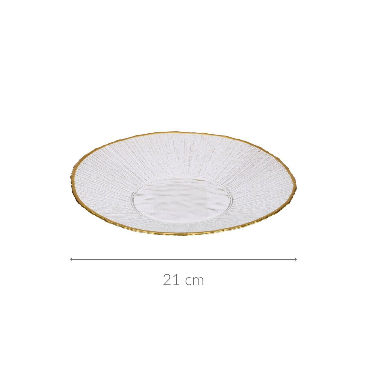 DESSERTTELLER Datura 21 cm - Transparent, Glas (21cm) - Home Styling Collection