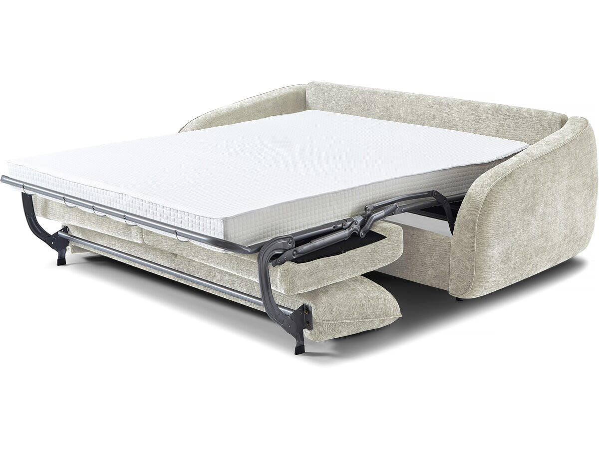 SCHLAFSOFA Laurie Beige - Beige, Textil/Metall (202/85/107cm) - Habitat Garten