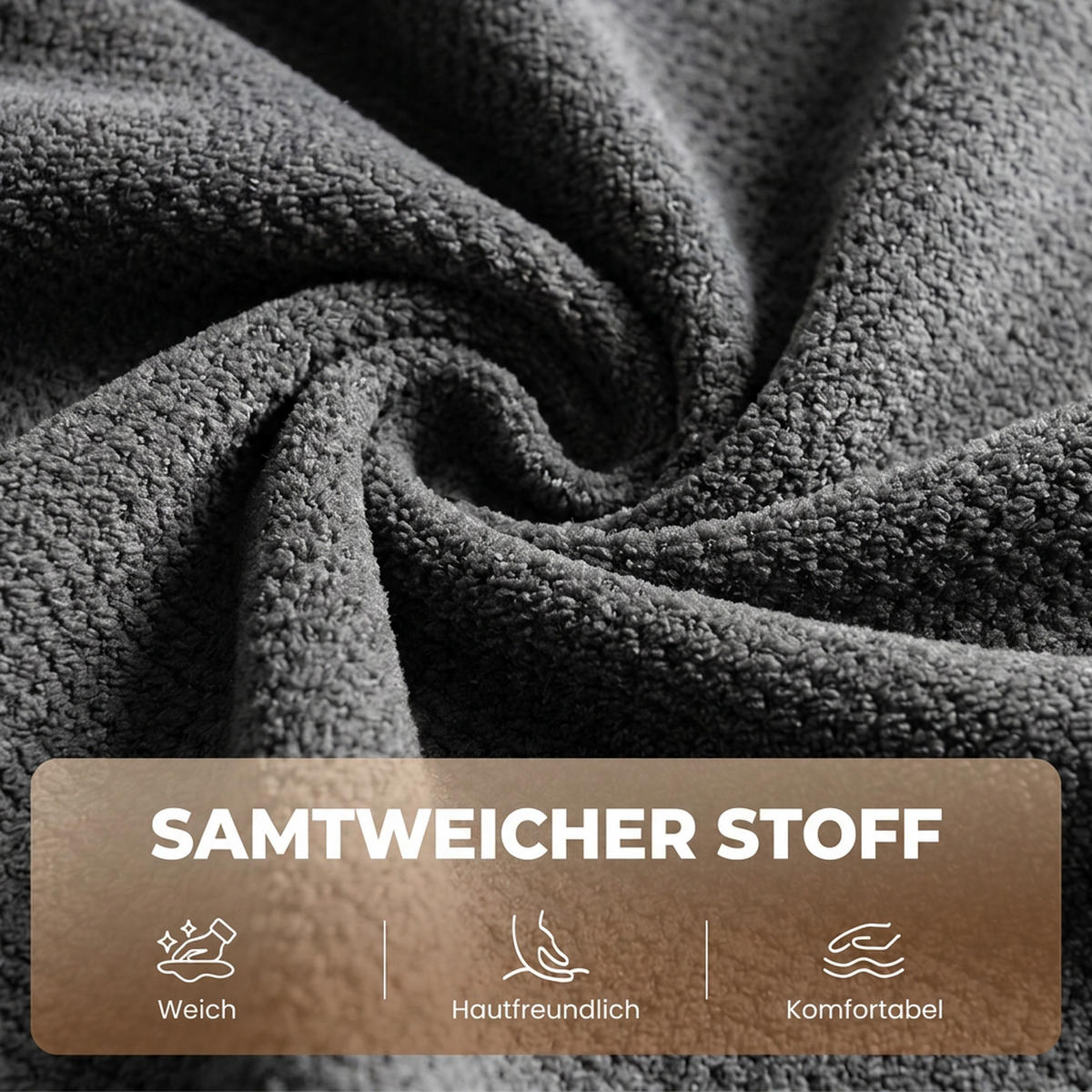 RELAXSESSEL Polyester Schaumstoff Grau - Schwarz/Grau, Textil/Metall (92/102/92cm) - HOMCOM