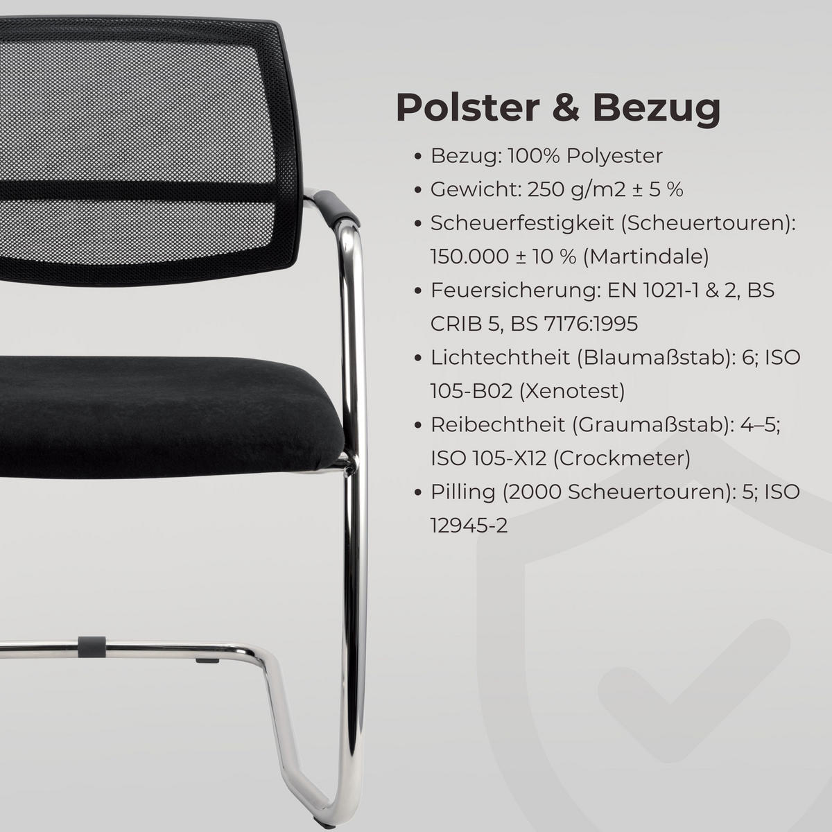 FREISCHWINGER Besucherstühle (2er-Set) 59/56/81 cm in Netzrücken schwarz - Schwarz, Metall (56/81/59cm) - bümö