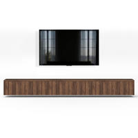 LOWBOARD Barvo 3x100 Nussbaum Warmia 300/34/32 cm – hängendes TV-Board - Nussbaumfarben, Holzwerkstoff (300/34/32cm) - AX Living