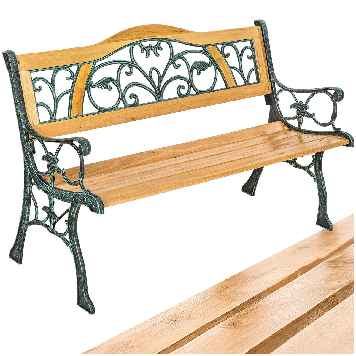 GARTENBANK Kathi,124 x 60 x 83 cm,braun - Braun, Holz (60/38/124cm) - tectake