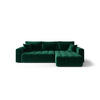 ECKSOFA mit Schlaffunktion MILO R Monolith 37 Rechts - Grün, Textil (280/175cm) - Bedante