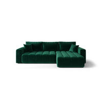 ECKSOFA mit Schlaffunktion MILO R Monolith 37 Rechts - Grün, Textil (280/175cm) - Bedante