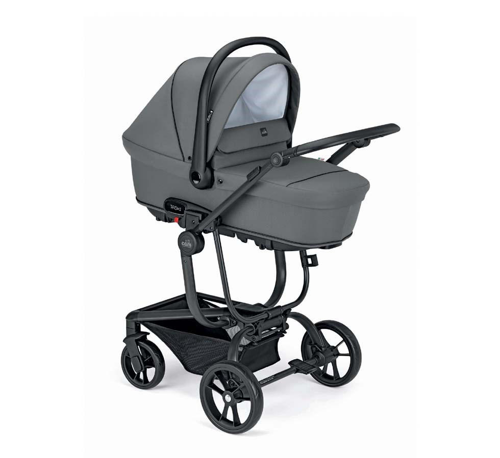 SPORT-KINDERWAGEN Taski inkl. Auto-Babyschale - Anthrazit, Kunststoff (1090/530/675cm) - Cam il Mondo del Bambino S.p.A.