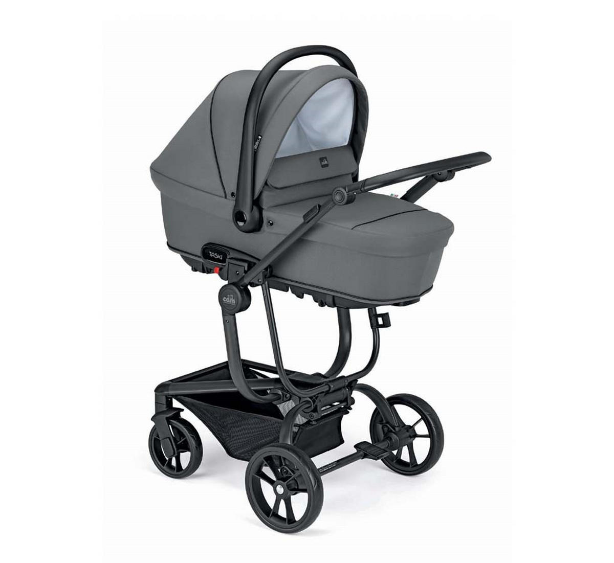 SPORT-KINDERWAGEN Taski inkl. Auto-Babyschale - Anthrazit, Kunststoff (1090/530/675cm) - Cam il Mondo del Bambino S.p.A.