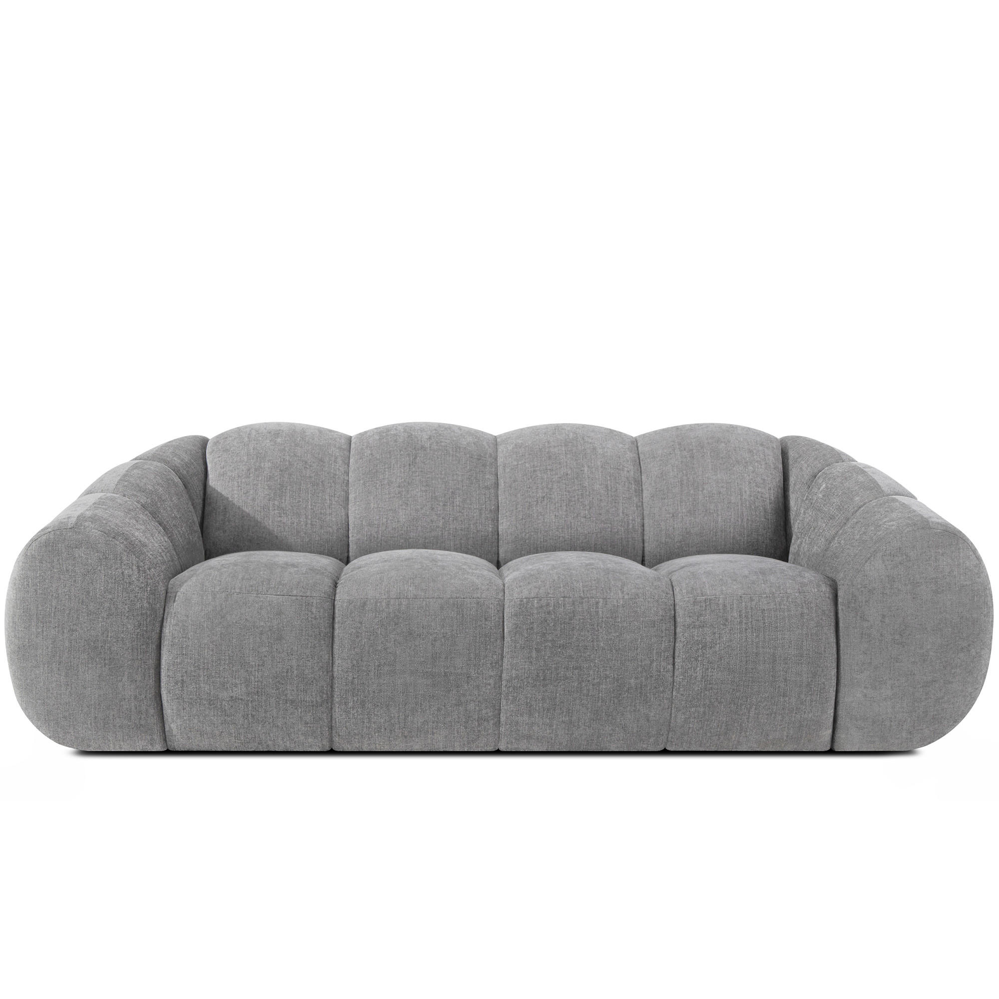 3-SITZER SOFA FLAVA, hell Aschgrau - Hellgrau, Holz/Holzwerkstoff (240/76/100cm) - KONSIMO®