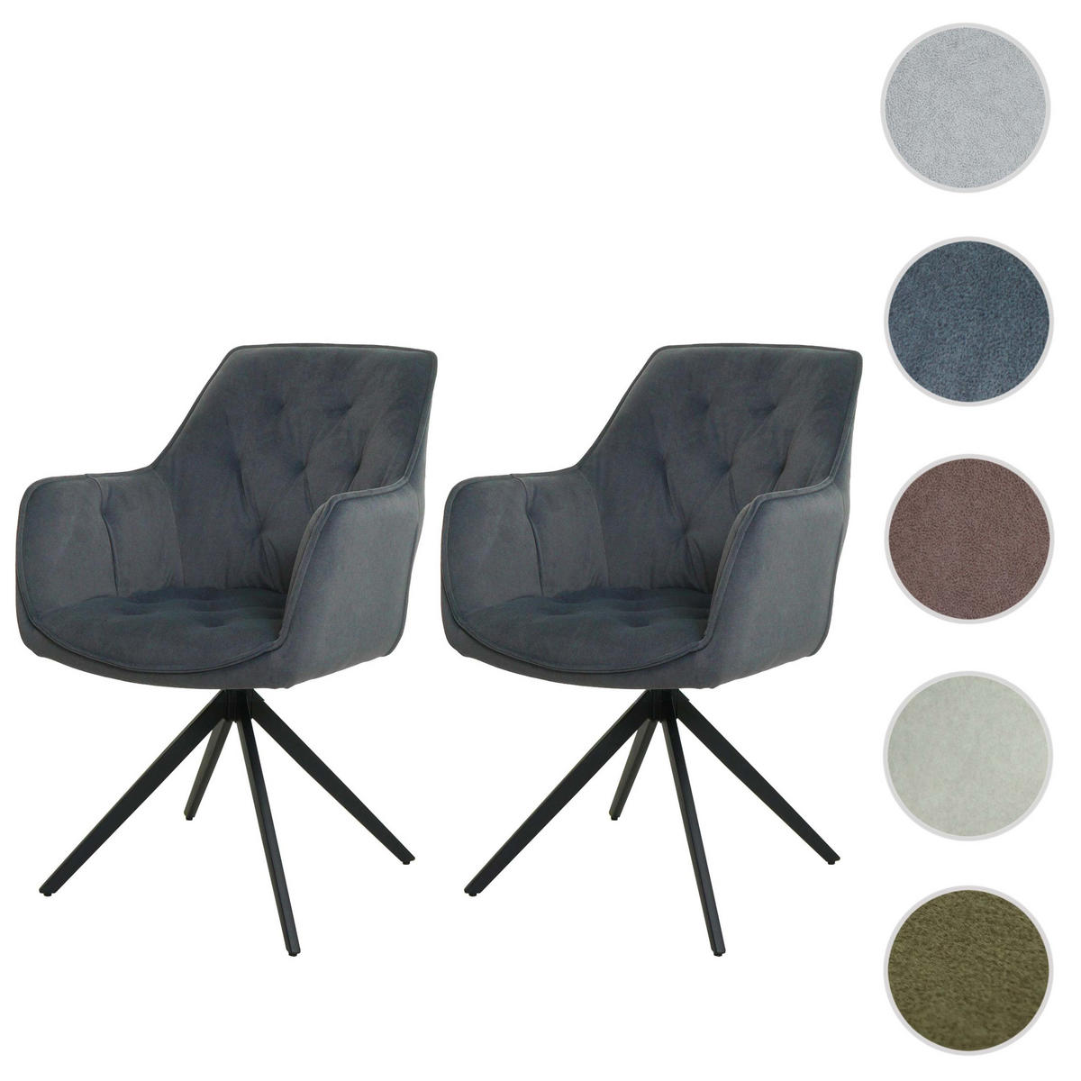 ESSZIMMERSTUHL Schwarz 2er-Set - Schwarz, Textil (55/87/60cm) - Jamb