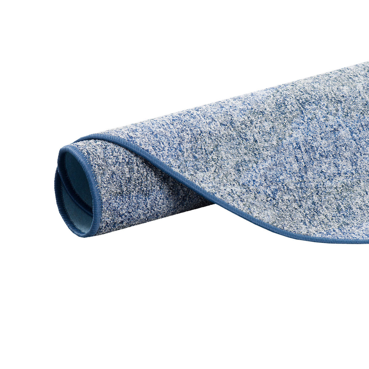 SCHLINGENTEPPICH MEMORY MELIERT RUND - Blau, Textil (160/160cm) - Snapstyle