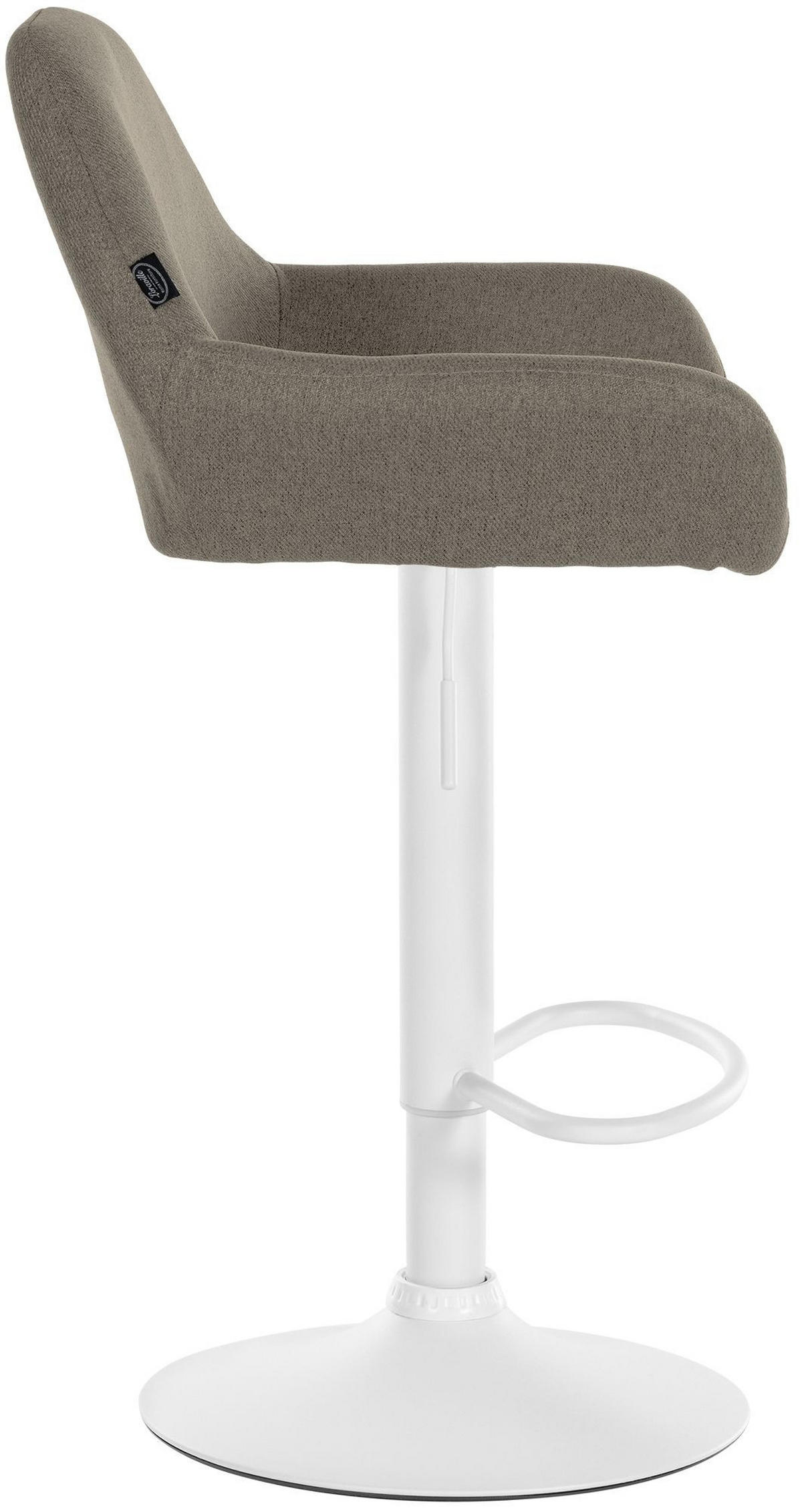BARHOCKER Braga Stoff 89-109x51x52 cm taupe - Taupe, Textil (51/89/52cm) - furnicato