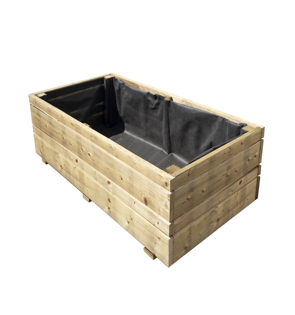 PFLANZKÜBEL OSLO rechteckig L80x T40 x H28 cm - Braun, Holz (40/80cm) - Jardipolys