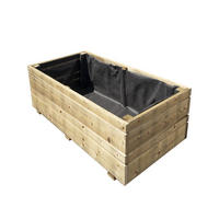 PFLANZKÜBEL OSLO rechteckig L80x T40 x H28 cm - Braun, Holz (40/80cm) - Jardipolys