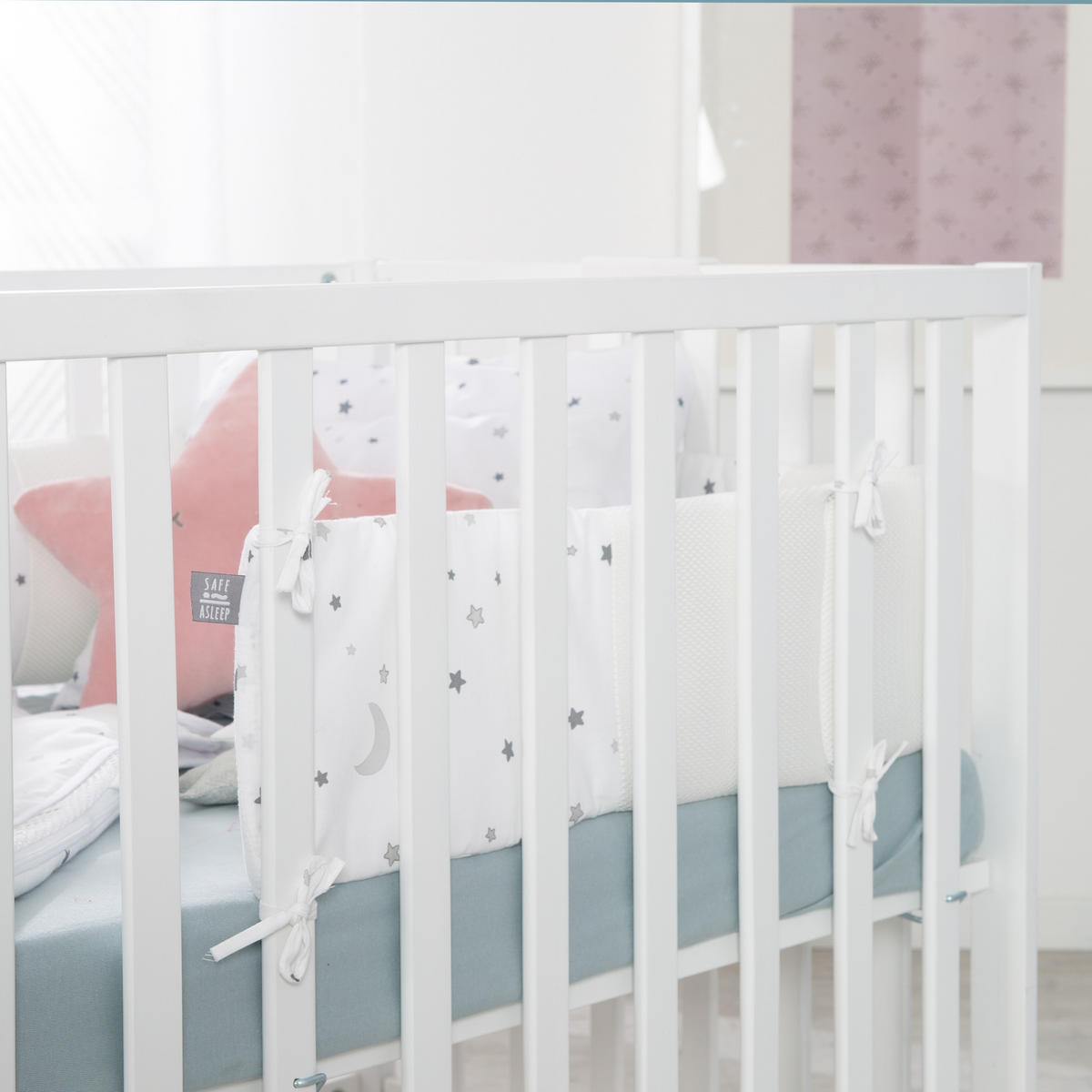 NESTCHEN Sternenzauber grau Easy Air 'safe asleep' - Weiß/Grau, Textil (170/4cm) - Roba