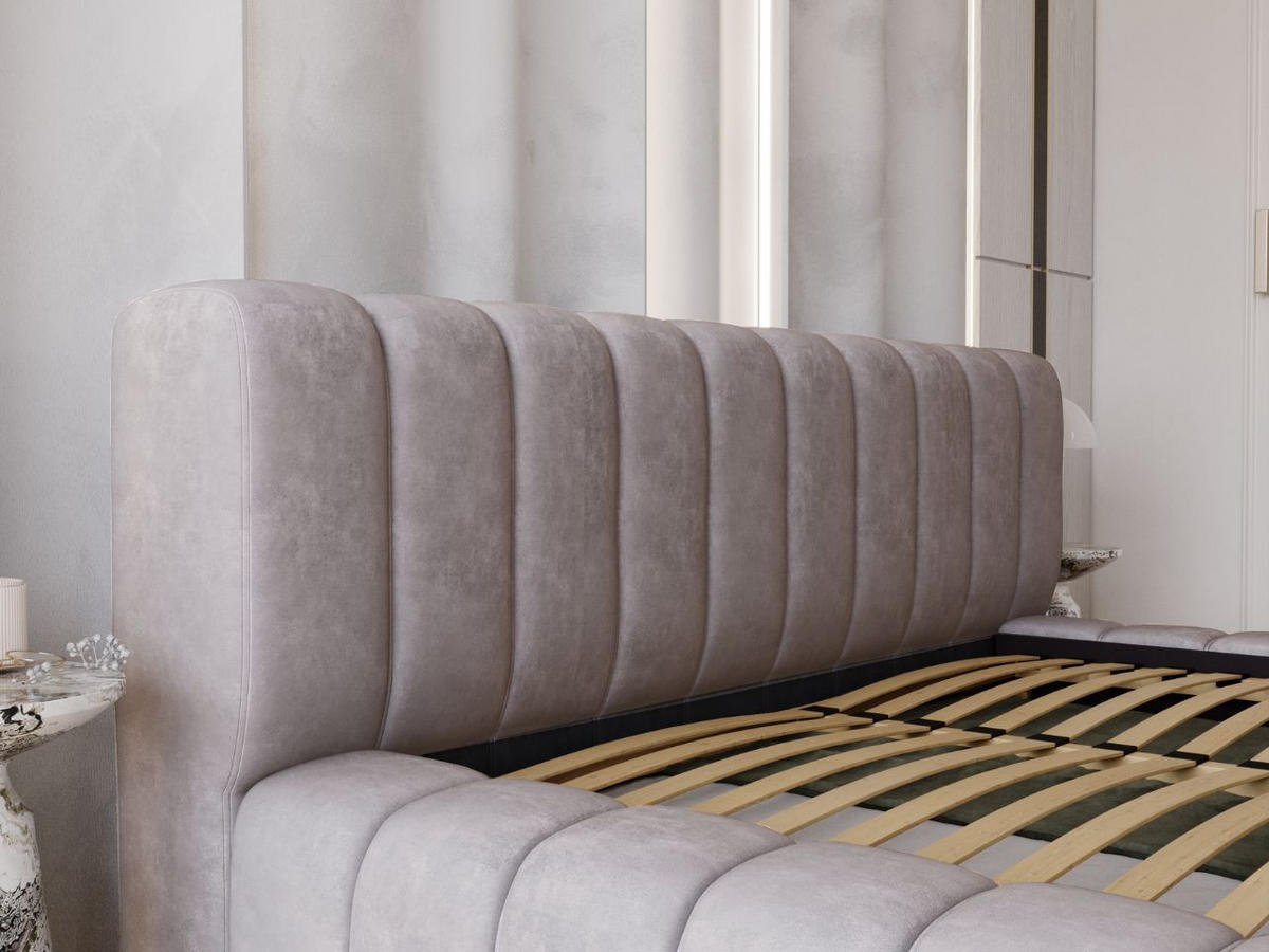 POLSTERBETT Italia 160x200 Grau - Grau, Textil (160/200cm) - Graingold