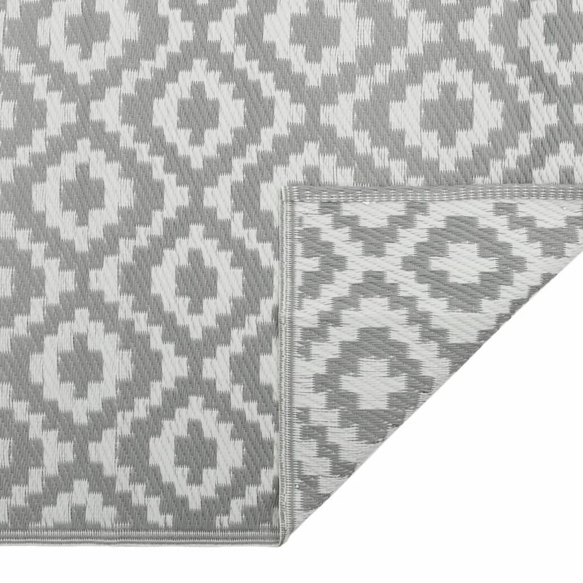 OUTDOOR-TEPPICH Arakil Grau 120/180 Cm PP - Grau, Kunststoff (180/120cm) - vidaXL