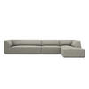 ECKSOFA rechts Ruby aus Cord hellgrau 5 Sitzplätze - Hellgrau, Textil (180/366cm) - Micadoni