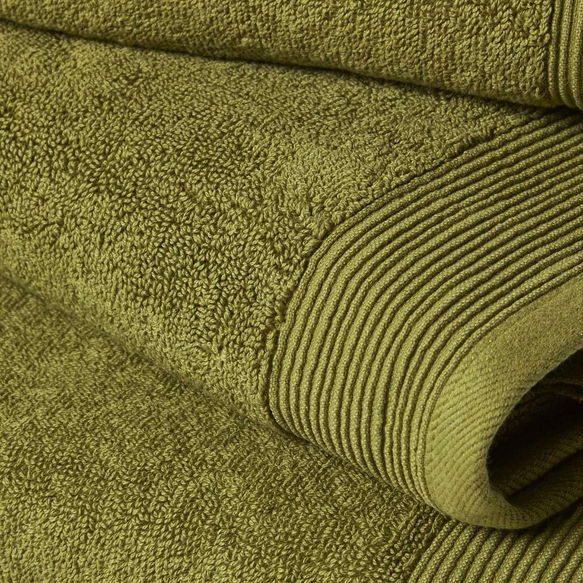 DUSCHTUCH Excellence olivgrün 70/130 cm - Olivgrün, Textil (70/130cm) - Homescapes