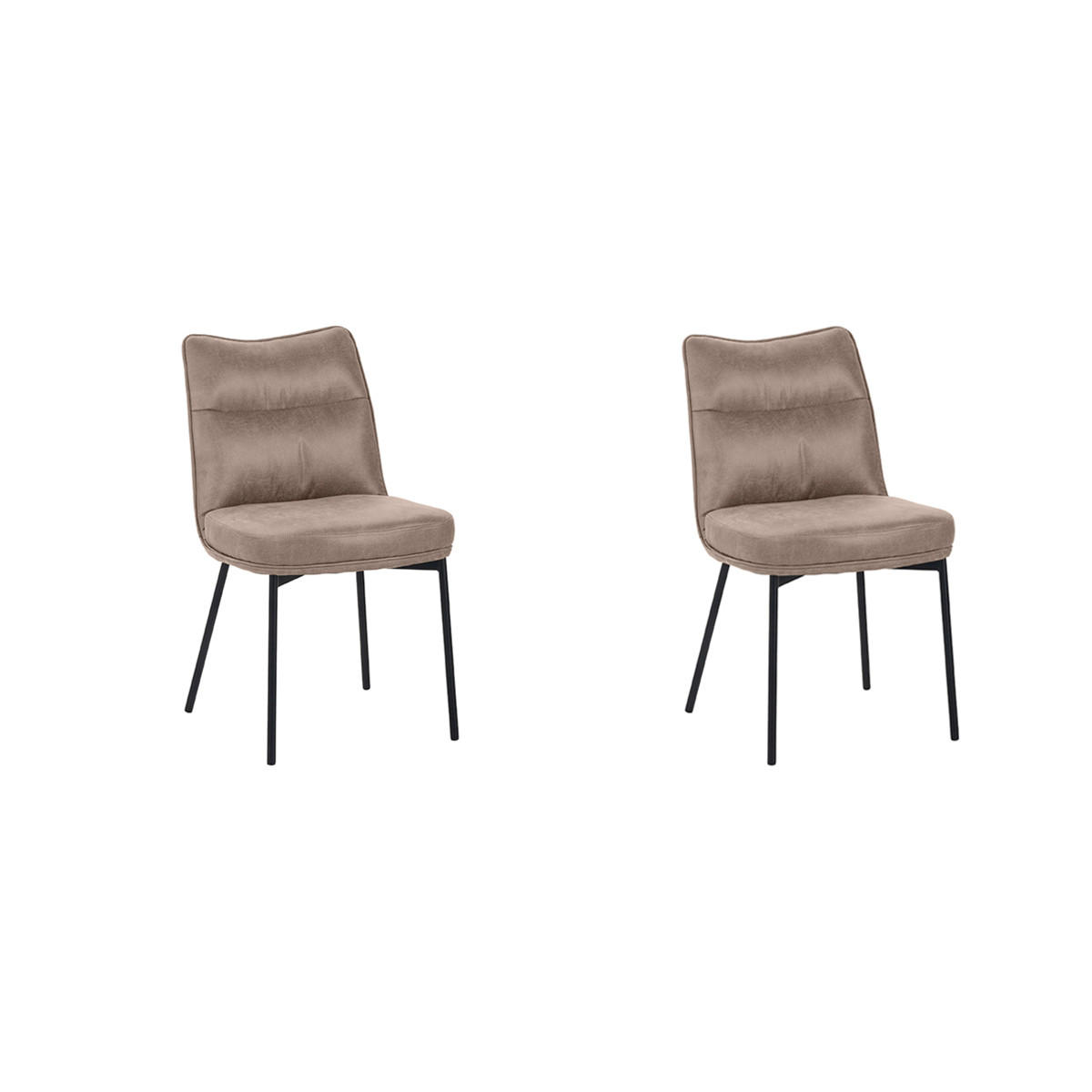 ESSZIMMERSTUHL Lennon Taupe 65/50/89 cm 2er-Set - Taupe, Textil (50/89/65cm) - LABEL51