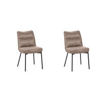 ESSZIMMERSTUHL Lennon Taupe 65/50/89 cm 2er-Set - Taupe, Textil (50/89/65cm) - LABEL51