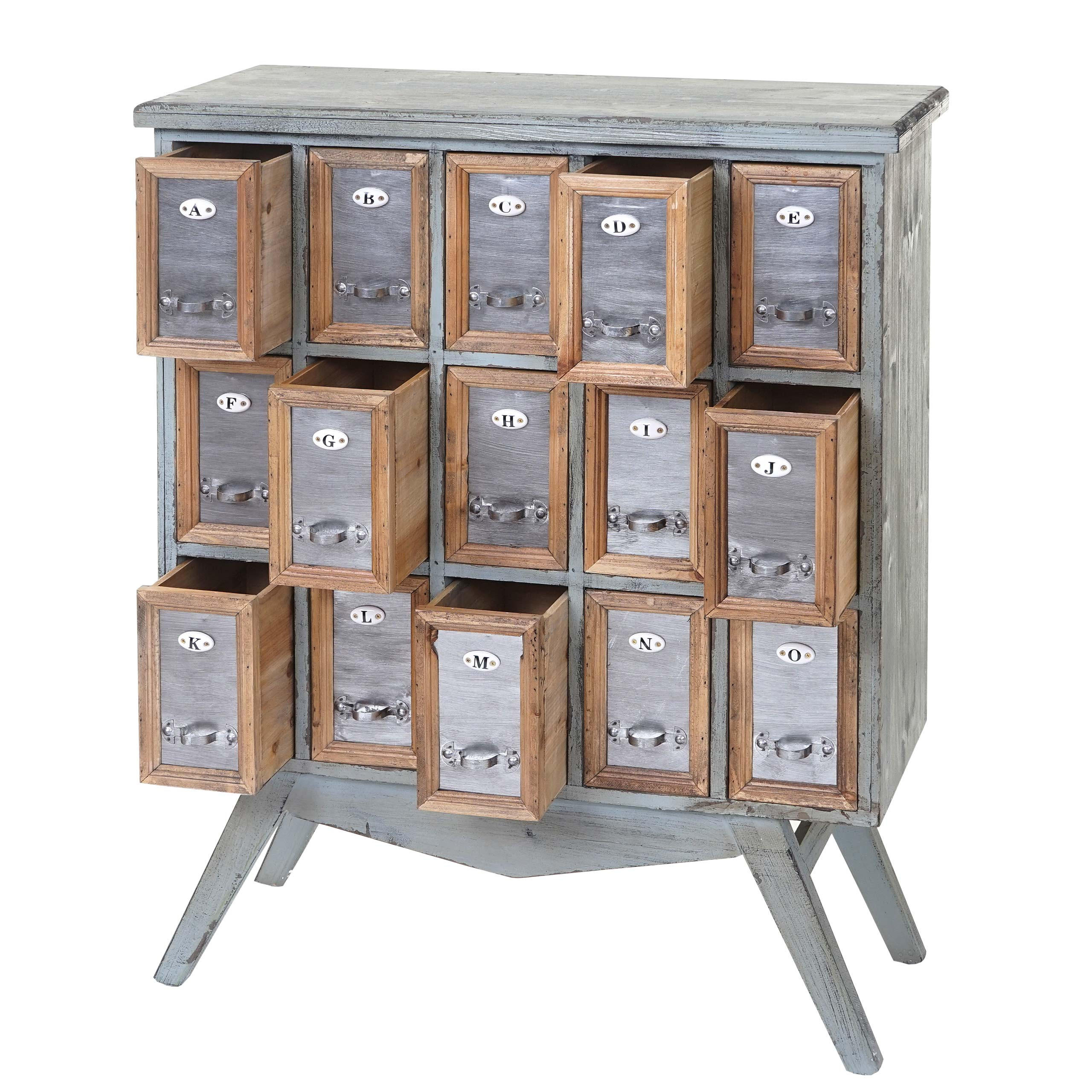 APOTHEKER-SCHRANK Multicolor - Multicolor, Holz (73/94/32cm) - MCW