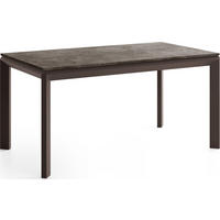 ESSTISCH Elan rechteckig ausziehbar verlängerbar mit Braunen Metallbeinen, Beton Dunkelgrau 160-250/90/76 cm - Dunkelgrau/Braun, Holzwerkstoff/Metall (90/250/76cm) - WFL GROUP