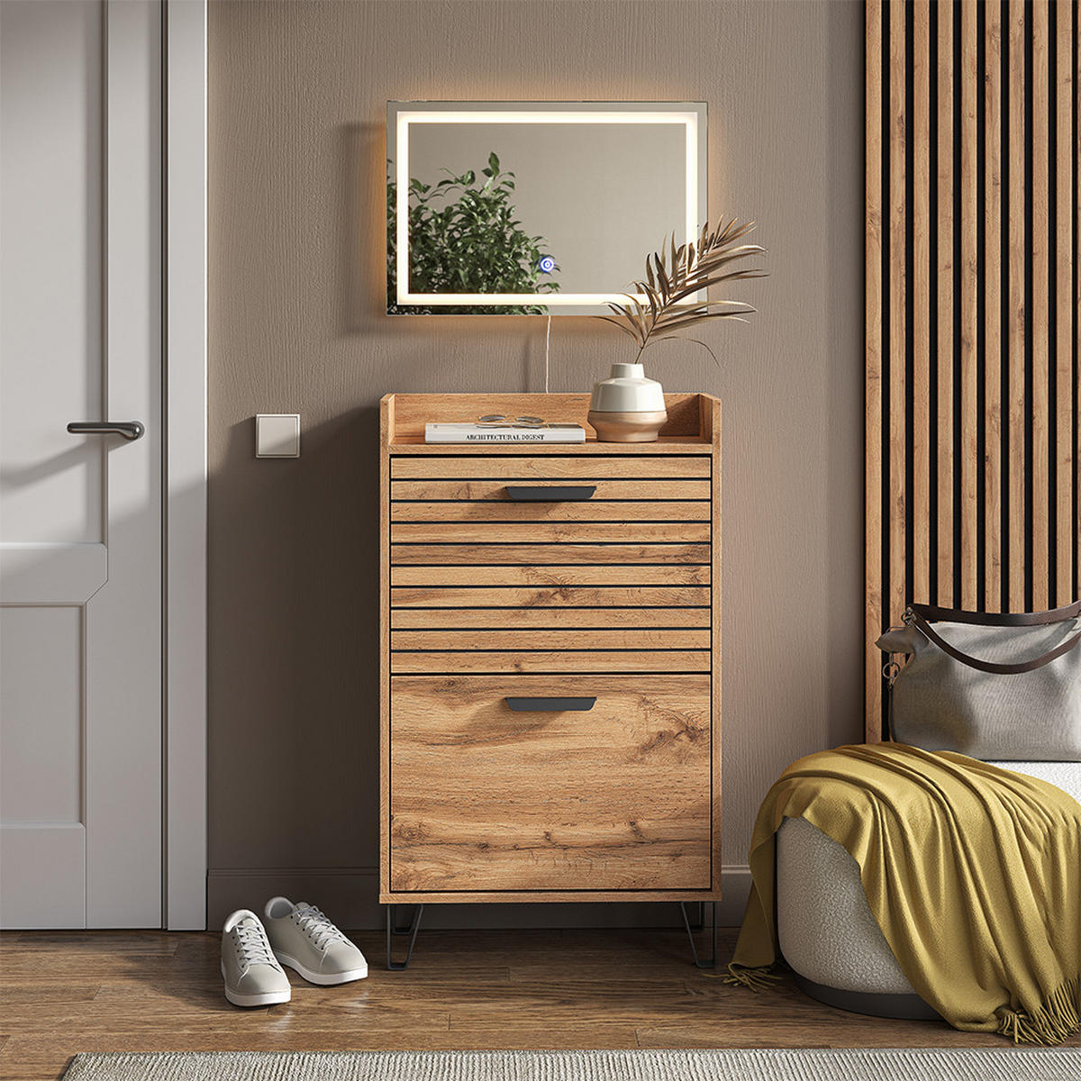 ŠATNÍ SKŘÍŇ Amber Dub Wotan - dub Wotan, kompozitní dřevo (59.8/100/25cm) - Vicco