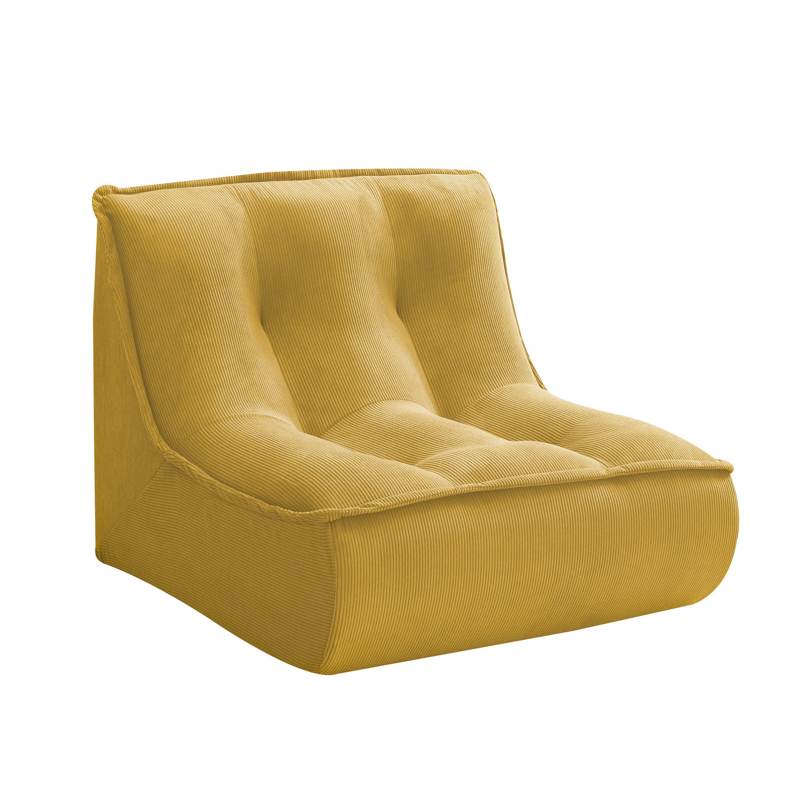 SESSEL, Gelb - Gelb, Textil (90/70/80cm) - Oviala