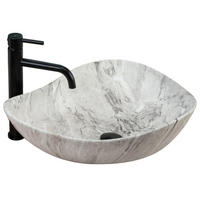 AUFSATZWASCHBECKEN Rea Dora Stone - Weiß, Keramik (40/17.5/51.5cm) - REA