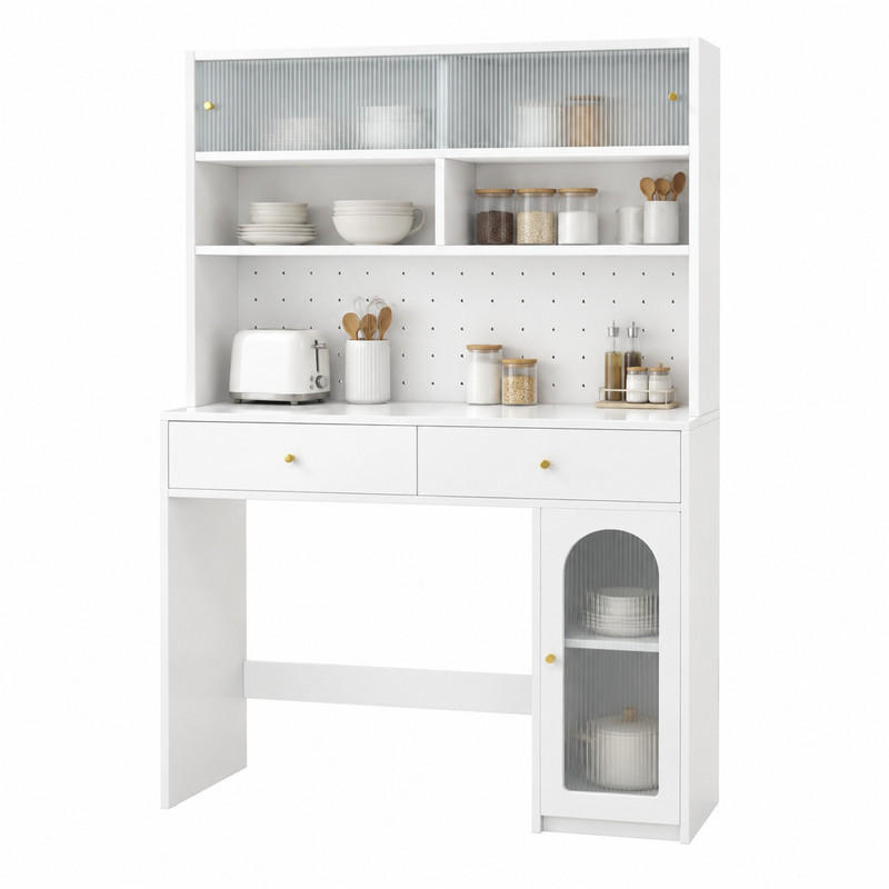 Meubliv Küchenschrank Weiß 45x180x120 cm