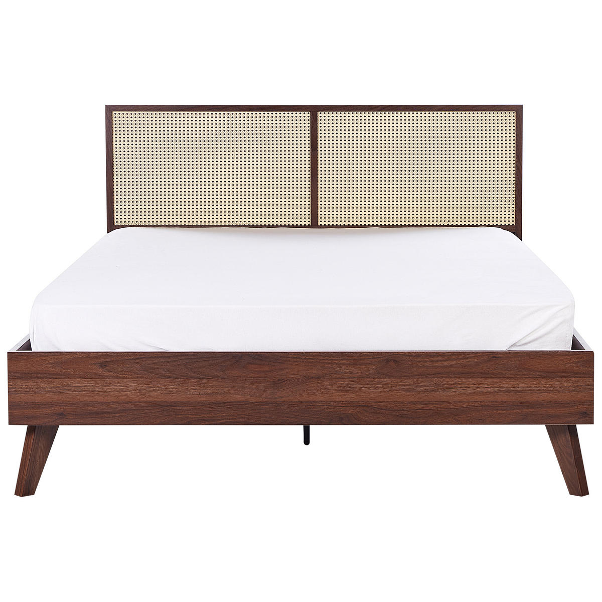 BETT mit Lattenrost 160/200 cm Braun Monpazier - Braun/Naturfarben, Holzwerkstoff (160/200cm) - Beliani