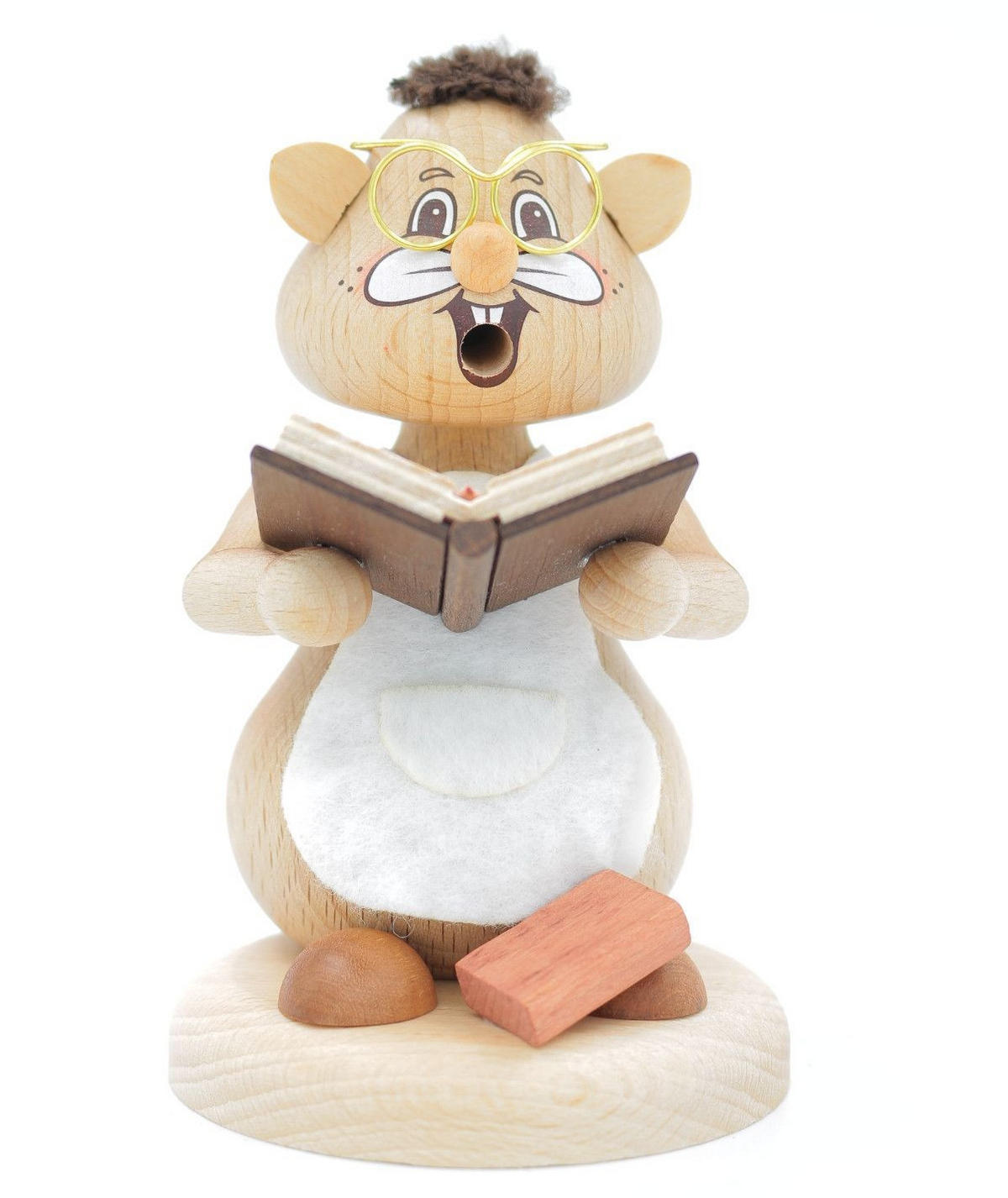 RAUCHFIGUR Hamster Bücherhamster 13 cm - Multicolor, Holz (8/13/0.1cm)