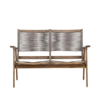 GARTENBANK - Braun - Holz teilmassiv - 120 x 88 x 72 cm - Taupe/Graubraun, Holz (120/88/72cm) - home24
