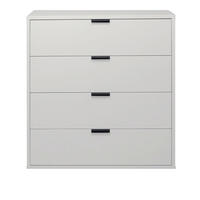KOMMODE Erna 81x45x87 Kreidegrau matt Lack - Hellgrau, Holzwerkstoff (81/87/45cm) - 58aufmkessel