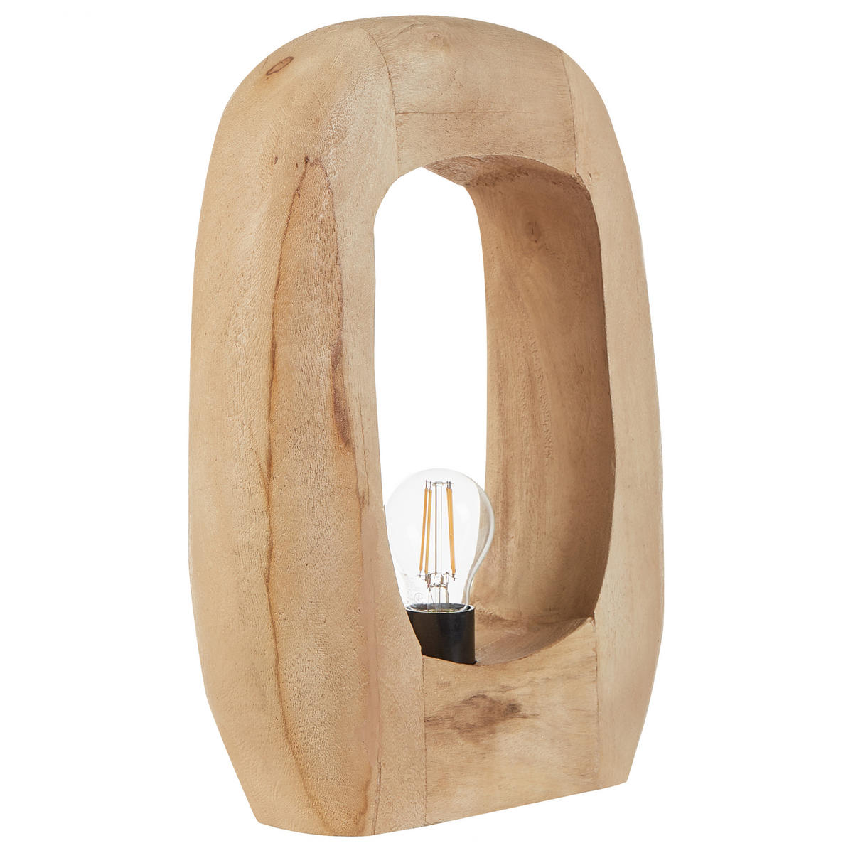 TISCHLEUCHTE Heller Holzfarbton Ajay - Hellbraun, Holz (10/33/40cm) - Beliani