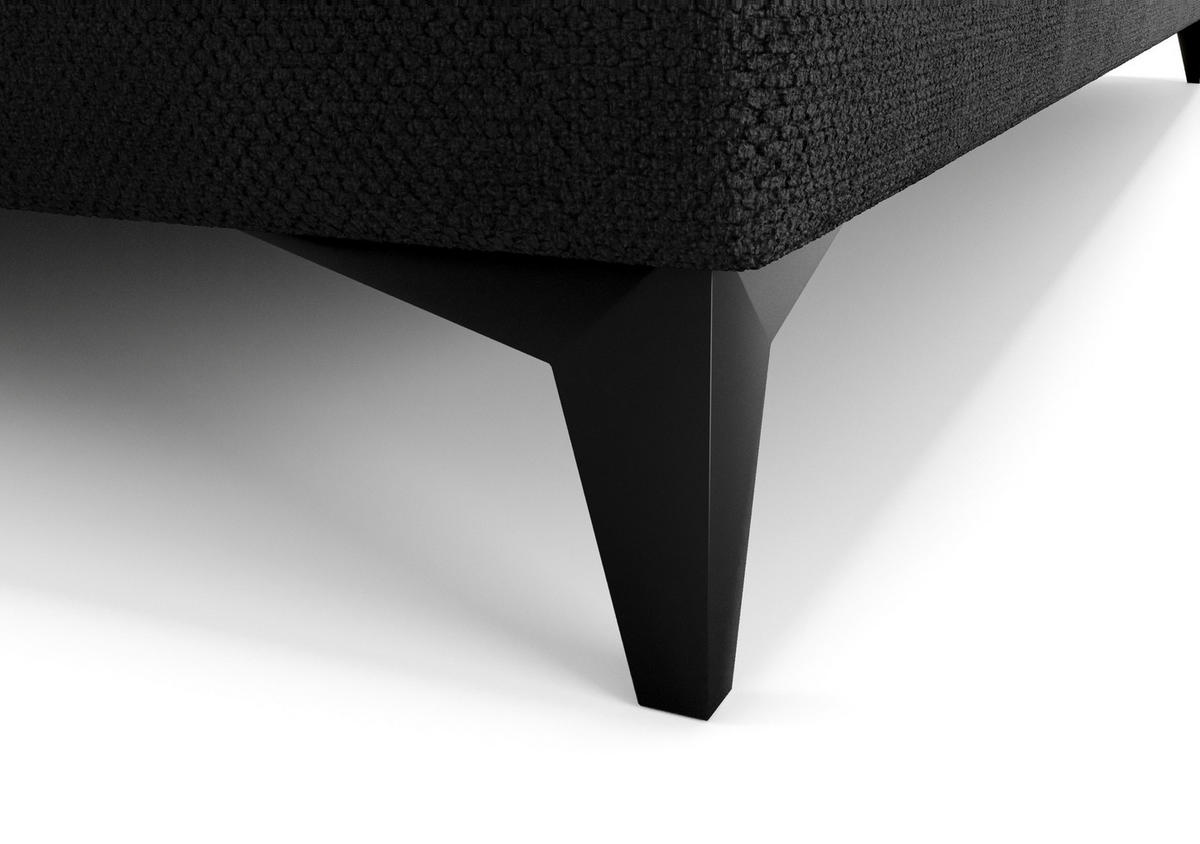BOXBETT ONO mit Matratze H3, Bonell und Topper 140x200 CURIO 99 - Schwarz, Textil (140/200cm) - Bedante