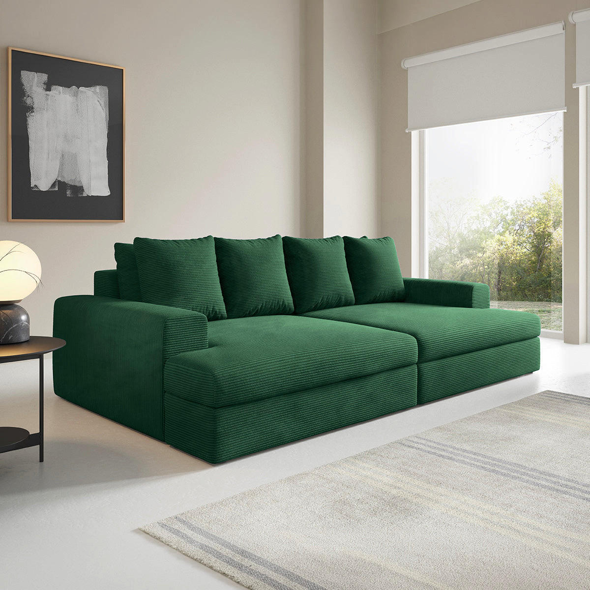 SOFA Paola 3 Sitzplätze Tannengrün - Waldgrün, Holz (272/86/167cm) - Petits-meubles