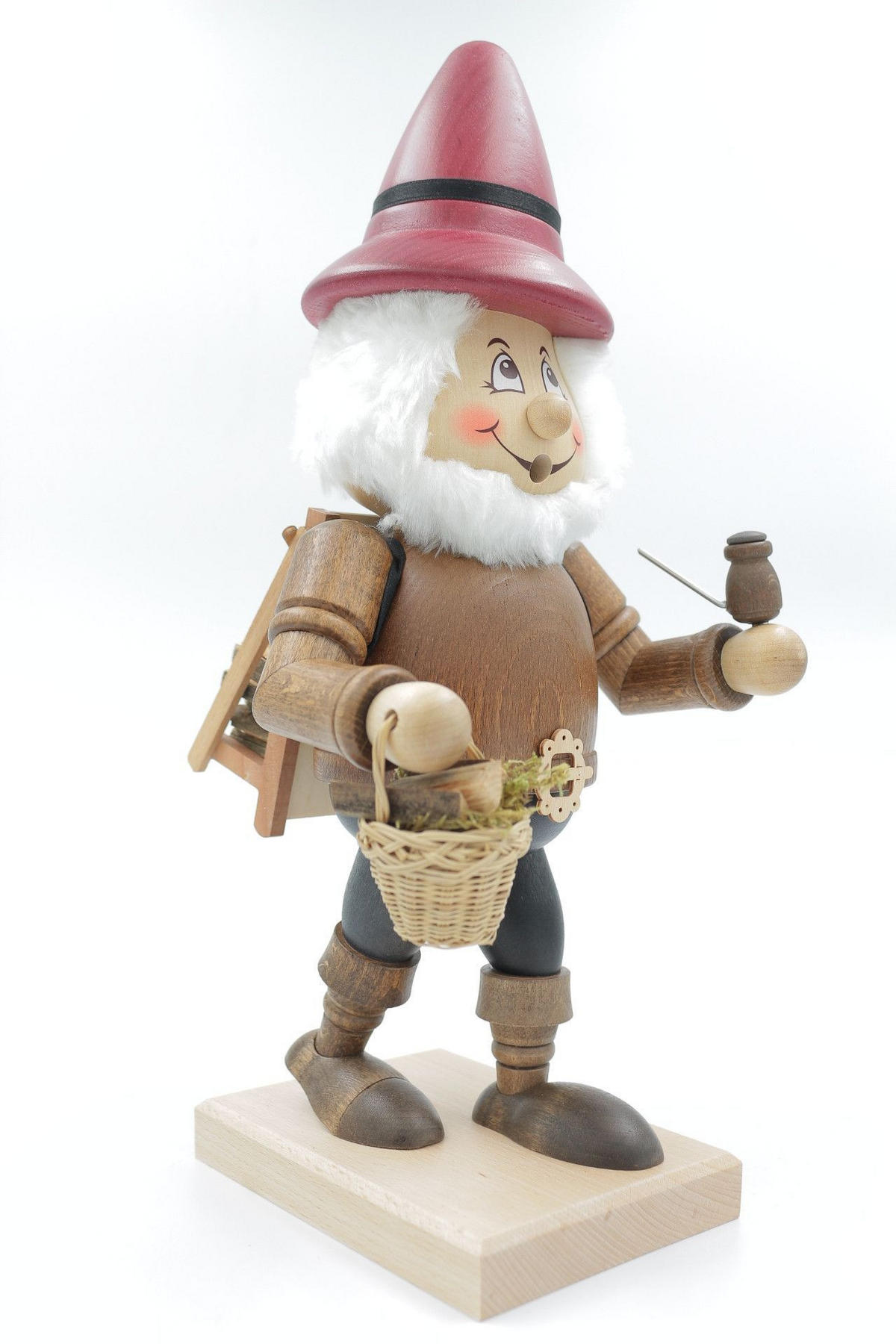 RAUCHFIGUR Wichtel Holzsammler 32 cm - Multicolor, Holz (15/35/0.1cm)