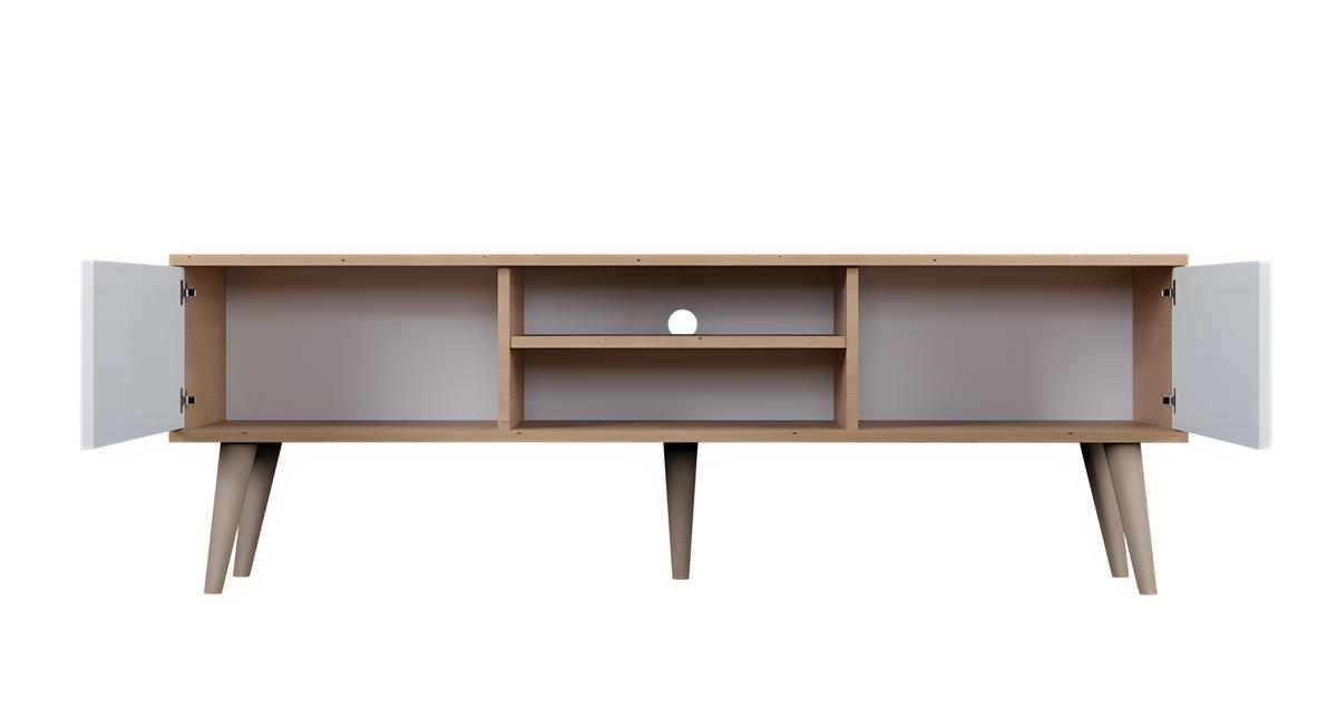 NÍZKA SKRÍŇKA Toronto II 35/55,2/160 cm - biela/dub sonoma, kompozitné drevo (35/55/160cm) - RAUMHIRSCH FURNITURE