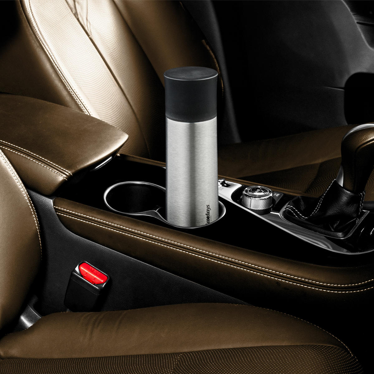 EDELSTAHL-TRINKFLASCHE - Silberfarben, Kunststoff/Metall (0.4L) - Relaxdays