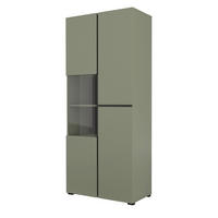 GESCHIRRSCHRANK Lilia Grün - Grün, Holzwerkstoff (79.5/183.5/40cm) - Petits-meubles