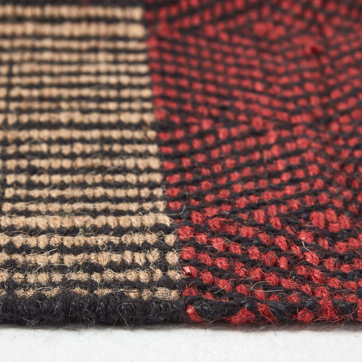 JUTETEPPICH Streifen-Muster 120/180 cm - Multicolor, Naturmaterialien (120/180cm) - Homescapes