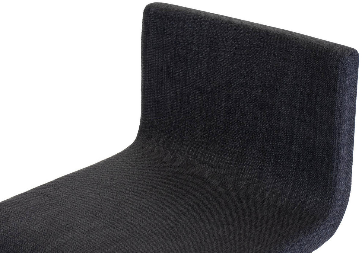 BARHOCKER Stoff Dunkelgrau - Edelstahlfarben/Dunkelgrau, Textil/Metall (41/80/46cm) - CLP