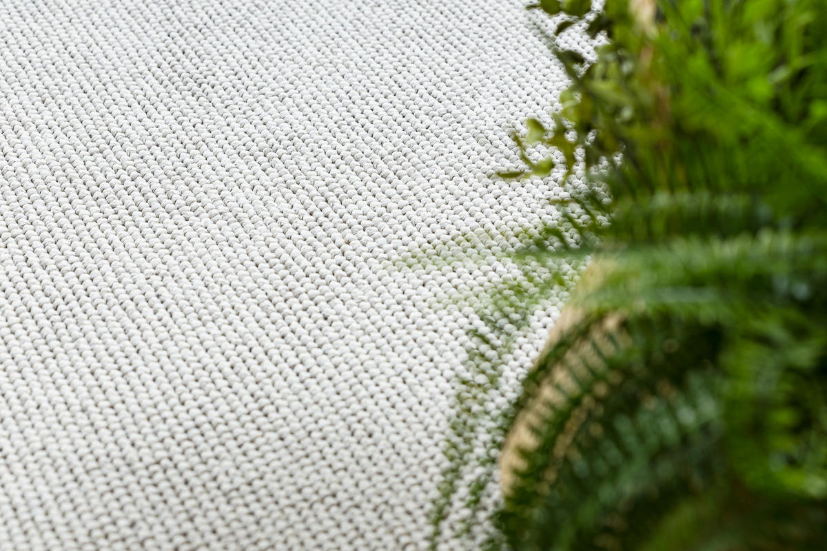 MATTA CASABLANCA LOOM silver, ögla, mjuk inomhus och utomhus 200/300 cm - Silverfärgad, Textil (200/300cm) - rugsX
