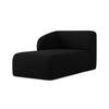 SOFAELEMENT Links Bouclé Stoff Schwarz - Schwarz, Holzwerkstoff/Kunststoff (91/75/166cm) - Makamii