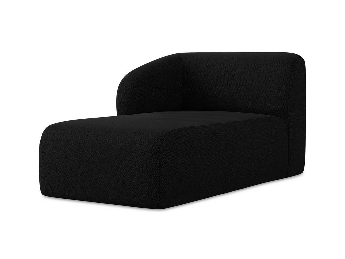 SOFAELEMENT Links Bouclé Stoff Schwarz - Schwarz, Holzwerkstoff/Kunststoff (91/75/166cm) - Makamii