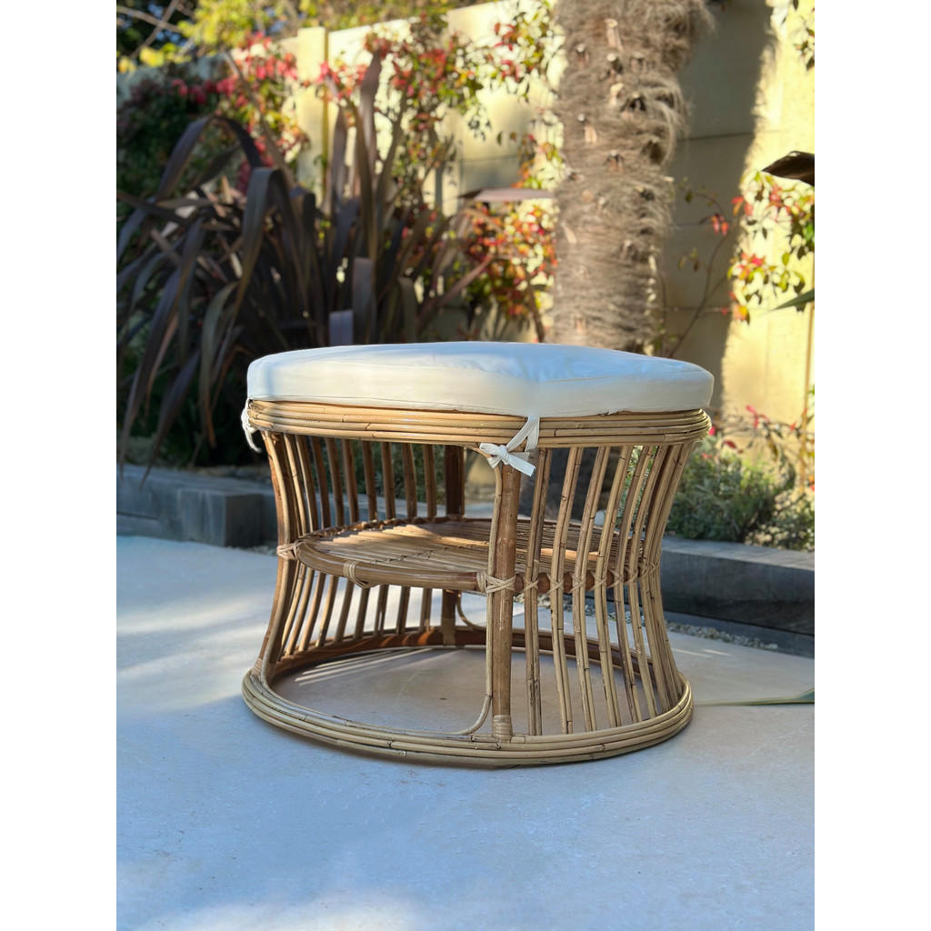 Thumbnail - Nordlys Pouf, Beige, Holz, 70x52.5x70 cm, Wohnzimmer, Hocker, Poufs